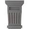 Ekena Millwork 4 1/4"W x 4 1/4"D x 7"H Fluted Wood Vintage Decor Corbel, Pebble Grey CORWD04X04X07FLPG - alternate 2